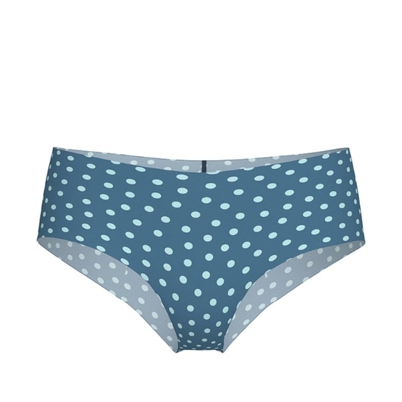 Victoria’s Secret No-Show Strappy Cheeky Panty Teal Haze Dots Size L (New) - Picture 3 of 5